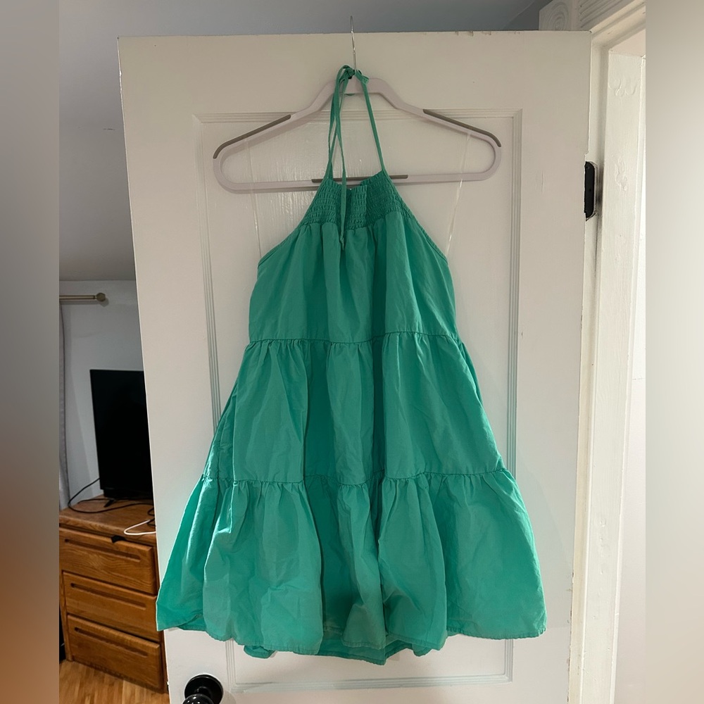 American Eagle Outfitters Teal Halter Dress